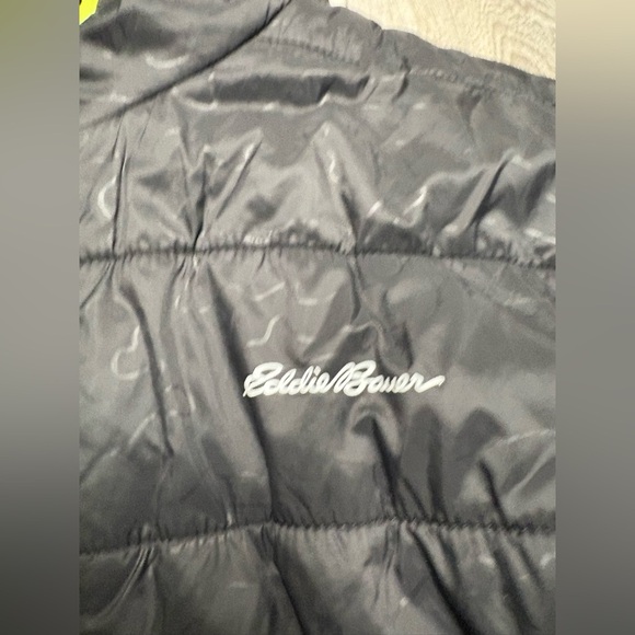 Eddie Bauer Black Puffer Jacket with Neon Accents for youth - Picture 3 of 7